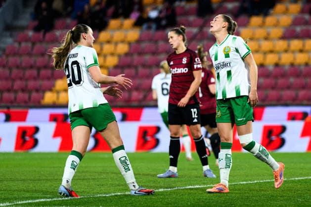 260325 Svea Rehnberg of Hammarby looks dejected during the UEFA Women s Europa Cup semi final between Sparta Prague and Hammarby on March 25, 2026 in Prague Photo Vlastimil Vacek BILDBYRAN kod XY XY0108 fotboll football soccer fotball europa cup sparta prague hammarby uefa womens europa cup dam bbeng depp  Copyright: VLASTIMILxVACEK BB260325ZP009
