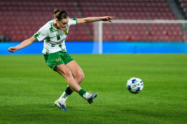 260325 Sofia Reidy of Hammarby during the UEFA Women s Europa Cup semi final between Sparta Prague and Hammarby on March 25, 2026 in Prague Photo Vlastimil Vacek BILDBYRAN kod XY XY0108 fotboll football soccer fotball europa cup sparta prague hammarby uefa womens europa cup dam bbeng  Copyright: VLASTIMILxVACEK BB260325ZB011