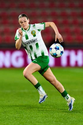 260325 Sofia Reidy of Hammarby during the UEFA Women s Europa Cup semi final between Sparta Prague and Hammarby on March 25, 2026 in Prague Photo Vlastimil Vacek BILDBYRAN kod XY XY0108 fotboll football soccer fotball europa cup sparta prague hammarby uefa womens europa cup dam bbeng  Copyright: VLASTIMILxVACEK BB260325ZM007