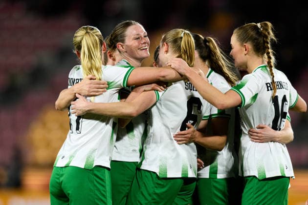 260325 Elin Sorum of Hammarby celebrates scoring 0 1 during the UEFA Women s Europa Cup semi final between Sparta Prague and Hammarby on March 25, 2026 in Prague Photo Vlastimil Vacek BILDBYRAN kod XY XY0108 fotboll football soccer fotball europa cup sparta prague hammarby uefa womens europa cup dam bbeng jubel  Copyright: VLASTIMILxVACEK BB260325ZD005