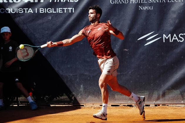 NAPOLI 25-03-2026 ATP, Tennis Herren CHALLENGER 125 -GUERRI NAPOLI TENNIS CUP 2026 Encounter Andrea Pellegrino (ITA) VS Vitaliy Sachko (UKR) in the photo:Andrea Pellegrino , Tennis Club Napoli. Copyright: xFOTOAGENZIAx