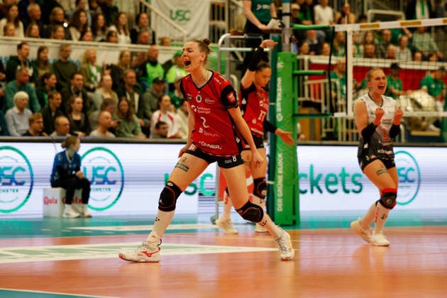 Volleyball, Women, VBL, Playoffs, USC Münster - Dresdner SC