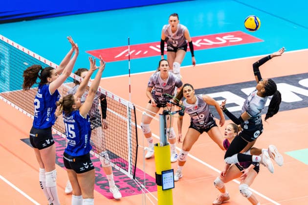 Volleyball, Women, VBL, Playoffs, Schwarz-Weiß Erfurt - MTV Stuttgart
