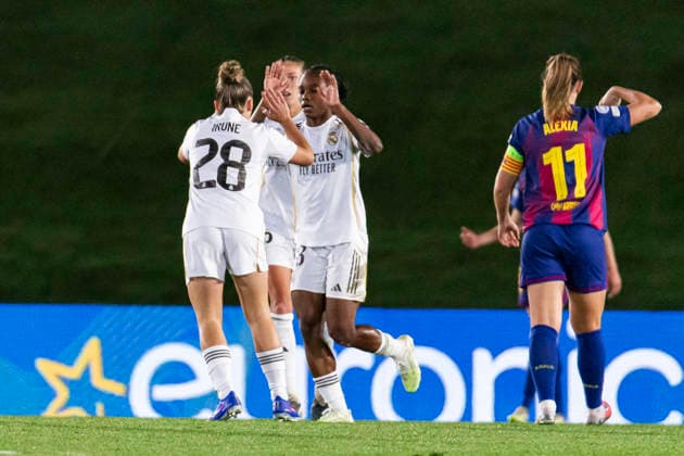 Real Madrid CF v FC Barcelona UEFA Women s Champions League 2025 26 UEFA Women s Champions League 2025 26 First match between Real Madrid C F and FC Barcelona at Estadio Alfredo Di Stefano on March 25, 2026 in Madrid, Spain Valdebebas Estadio Alfredo Di Stefano Madrid Madrid Madrid Madrid Spain Copyright: xALEJANDROxMATIASx