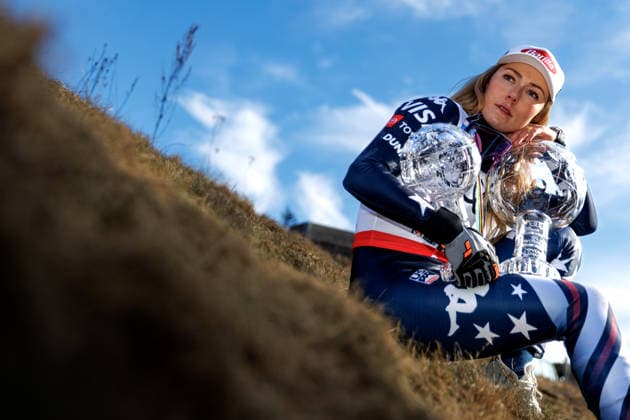 ALPINE SKIING - FIS WC Final Lillehammer HAFJELL,NORWAY,25.MAR.26 - ALPINE SKIING - FIS World Cup Final, award ceremony for the Overall World Cup Ladies. Image shows Mikaela Shiffrin (USA). Keywords: crystal globe.  GEPAxpictures xMaticxKlansek