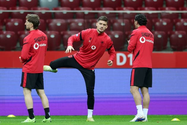WARSZAWA 25.03.2026 TRENING REPREZENTACJI ALBANII --- ALBANIA FOOTBALL national team, Nationalteam TRAINING SESSION IN WARSAW ERNEST MUCI FOT. PIOTR KUCZA FOTOPYK NEWSPIX.PL --- newspix.pl POLAND OUT! 