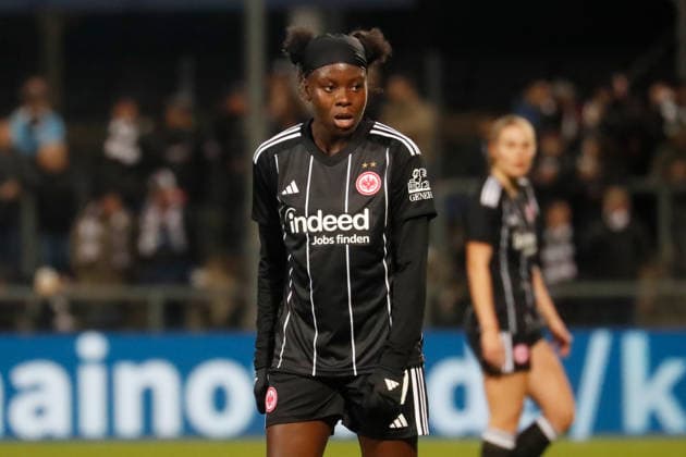 Frankfurt, Germany March 25, 2026 UEFA Womens Europa Cup 2025 2026 semi-final Eintracht Frankfurt vs BK Häcken In the picture Nicole Anyomi SGE Stadion am Bretanobad Hessen Copyright: xFotostandx xvanxderxVeldenx