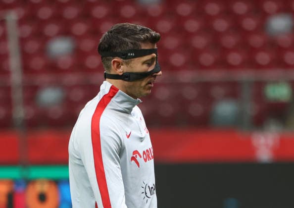 March 25, 2026, Warsaw, Mazowieckie, Poland: ROBERT LEWANDOWSKI of Poland during practise session before the FIFA World Cup, WM, Weltmeisterschaft, Fussball 2026 qualifier semi-final match Poland vs Albania in Warsaw. March 25, 2026 in Warsaw, Poland. Qualificaton Of World Cup 2026 - Robert Lewandowski  - ZUMAc278 20260325_zsp_c278_009 Copyright: xMarcinxCholewinskix