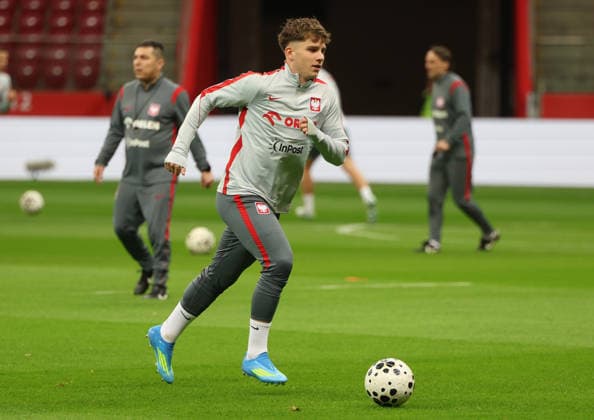 March 25, 2026, Warsaw, Mazowieckie, Poland: OSKAR PIETUSZEWSKI of Poland during practise session before the FIFA World Cup, WM, Weltmeisterschaft, Fussball 2026 qualifier semi-final match Poland vs Albania in Warsaw. March 25, 2026 in Warsaw, Poland. Qualificaton Of World Cup 2026 - Oskar Pietuszewski  - ZUMAc278 20260325_zsp_c278_018 Copyright: xMarcinxCholewinskix