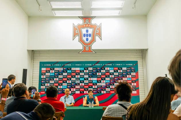 PORTUGAL NATIONAL TEAM PRESS CONFERENCE PORTUGAL NATIONAL TEAM PRESS CONFERENCE 25032026 CANCUN, QUINTANA ROO Photo of Spanish Roberto Martinez, coach of the Portugal National Soccer team and Goncalo Guedes, during a press conference at Cancun, Quintana Roo, Mexico prior to their friendly game against Mexico in the reopening of the Estadio Azteca of Mexico City Photo of Spanish Roberto Martinez, coach of the Portugal National Soccer team and Goncalo Guedes, during a press conference at Cancun, Quintana Roo, Mexico prior to the reopening of the Estadio Azteca of Mexico City PHOTO BY IMAGENSHOP CANCUN QUINTANA ROO MEXICO Copyright: xMIKIOxWATANABEx