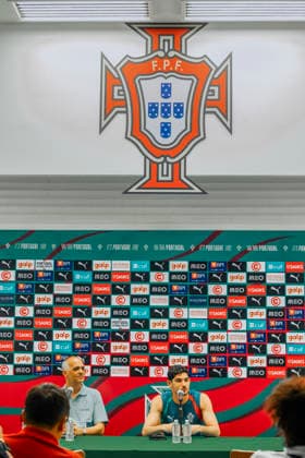 PORTUGAL NATIONAL TEAM PRESS CONFERENCE PORTUGAL NATIONAL TEAM PRESS CONFERENCE 25032026 CANCUN, QUINTANA ROO Photo of Spanish Roberto Martinez, coach of the Portugal National Soccer team and Goncalo Guedes, during a press conference at Cancun, Quintana Roo, Mexico prior to their friendly game against Mexico in the reopening of the Estadio Azteca of Mexico City Photo of Spanish Roberto Martinez, coach of the Portugal National Soccer team and Goncalo Guedes, during a press conference at Cancun, Quintana Roo, Mexico prior to the reopening of the Estadio Azteca of Mexico City PHOTO BY IMAGENSHOP CANCUN QUINTANA ROO MEXICO Copyright: xMIKIOxWATANABEx
