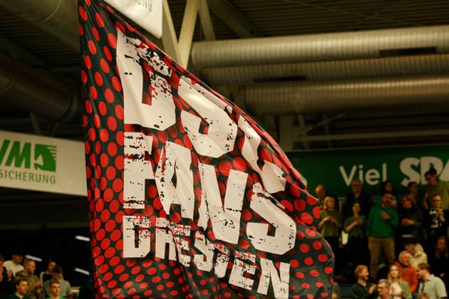 Volleyball I Women I Season 2025 2026 I Bundesliga I Playoff Quarterfinals 2 I USC Münster Dresdner SC I 25 03 2026 Flag of Dresdner SC Münster Sporthalle Berg Fidel North Rhine-Westphalia Germany Copyright: xLobeca CedricxSiefkerx