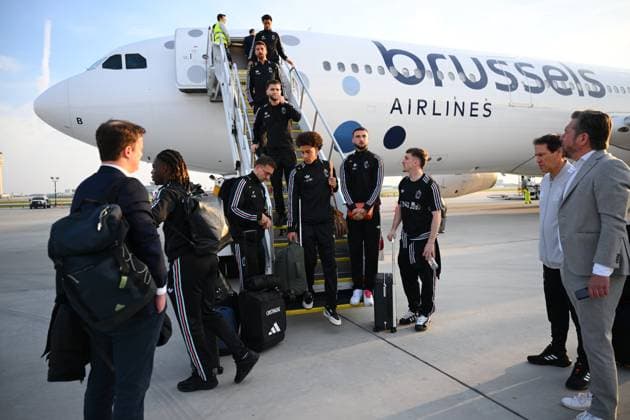United States v Belgium - FIFA World Cup, WM, Weltmeisterschaft, Fussball Stage Media Activities 26 03 2026 ATLANTA, UNITED STATES - MARCH 26 : Red Devils pictured during arrival at the Atlanta airport prior to the friendly game between United States of America and Belgium as part of a pre-World Cup 2026 training camp on March 26, 2026 in Atlanta, United States, 26 03 2026 Atlanta United States  Copyright: xVincentxKalutx