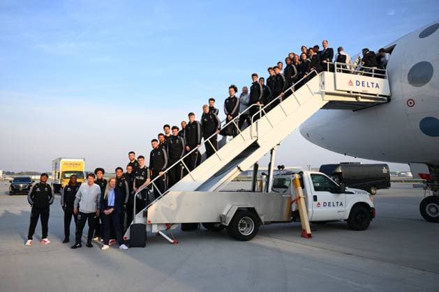 United States v Belgium - FIFA World Cup, WM, Weltmeisterschaft, Fussball Stage Media Activities 26 03 2026 ATLANTA, UNITED STATES - MARCH 26 : Red Devils pictured during arrival at the Atlanta airport prior to the friendly game between United States of America and Belgium as part of a pre-World Cup 2026 training camp on March 26, 2026 in Atlanta, United States, 26 03 2026 Atlanta United States  Copyright: xVincentxKalutx