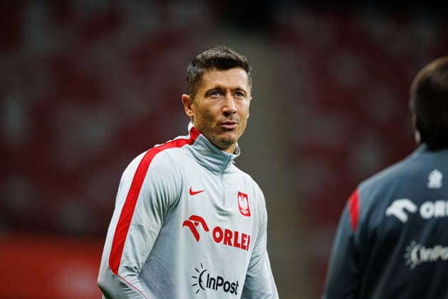 Robert Lewandowski seen during Official press conference, PK, Pressekonferenz and training of Polish National football team before World Cup 2026 play off semifinal game against Albania (Maciej Rogowski Ball Raw Images) Warsaw PGE Narodowy Poland Copyright: xMaciejxRogowskix maciejrogowski_trainingpoland_25032026-003