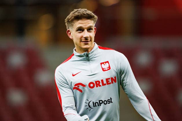 Michal Skoras seen during Official press conference, PK, Pressekonferenz and training of Polish National football team before World Cup 2026 play off semifinal game against Albania (Maciej Rogowski Ball Raw Images) Warsaw PGE Narodowy Poland Copyright: xMaciejxRogowskix maciejrogowski_trainingpoland_25032026-028