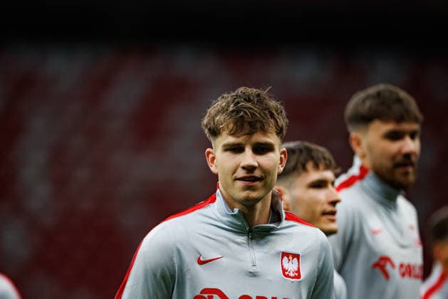 Oskar Pietuszewski seen during Official press conference, PK, Pressekonferenz and training of Polish National football team before World Cup 2026 play off semifinal game against Albania (Maciej Rogowski Ball Raw Images) Warsaw PGE Narodowy Poland Copyright: xMaciejxRogowskix maciejrogowski_trainingpoland_25032026-057