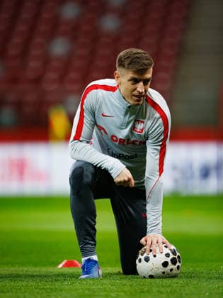 Krzysztof Piatek seen during Official press conference, PK, Pressekonferenz and training of Polish National football team before World Cup 2026 play off semifinal game against Albania (Maciej Rogowski Ball Raw Images) Warsaw PGE Narodowy Poland Copyright: xMaciejxRogowskix maciejrogowski_trainingpoland_25032026-077