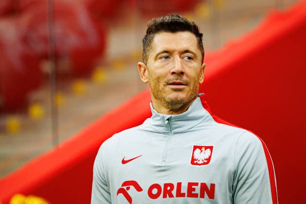 Robert Lewandowski seen during Official press conference, PK, Pressekonferenz and training of Polish National football team before World Cup 2026 play off semifinal game against Albania (Maciej Rogowski Ball Raw Images) Warsaw PGE Narodowy Poland Copyright: xMaciejxRogowskix maciejrogowski_trainingpoland_25032026-159