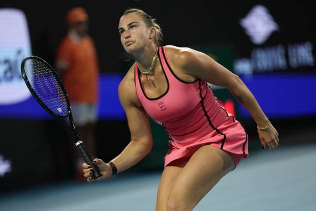 March 25, 2026, Miami Gardens, Florida, United States Of America: MIAMI GARDENS, FL - MARCH 25: Aryna Sabalenka of Belarus defeats Hailey Baptiste of the United States in the women s quarter-final singles match at the Miami Open on March 25, 2026, at Hard Rock Stadium in Miami Gardens, Florida...People: Aryna Sabalenka Miami Gardens United States Of America - ZUMAs214 20260325_ada_s214_025 Copyright: xSMGx