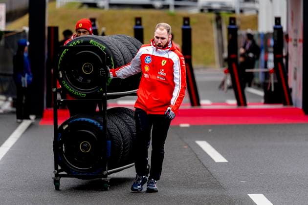 SUZUKA Ferrari Tire Man during the Formula 1 Japan Suzuka Media Day at the Suzuka Formula 1 circuit on March 26, 2025 in Suzuka, Japan Photo by DeFodi Images
