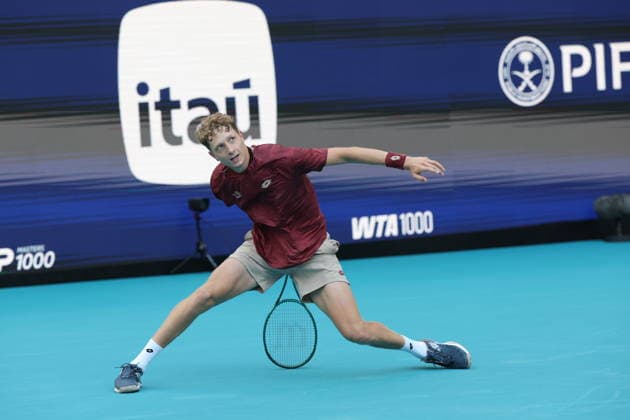 March 25, 2026, Miami Gardens, Florida, United States Of America: MIAMI GARDENS, FL - MARCH 25: Jiri Lehecka (CZE) defeats Martin Landaluce (ESP) in the men s quarter-final singles match at the Miami Open on March 25, 2026, at Hard Rock Stadium in Miami Gardens, Florida,...People: Martin Landaluce 2026 Miami Open - Day 9  - ZUMAs214 20260325_ada_s214_133 Copyright: xSMGx