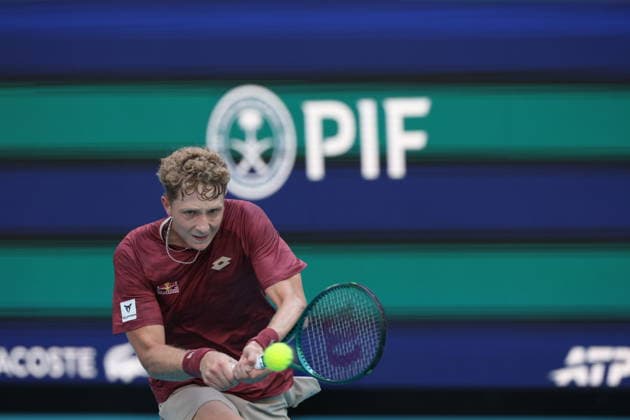 March 25, 2026, Miami Gardens, Florida, United States Of America: MIAMI GARDENS, FL - MARCH 25: Jiri Lehecka (CZE) defeats Martin Landaluce (ESP) in the men s quarter-final singles match at the Miami Open on March 25, 2026, at Hard Rock Stadium in Miami Gardens, Florida,...People: Martin Landaluce 2026 Miami Open - Day 9  - ZUMAs214 20260325_ada_s214_169 Copyright: xSMGx