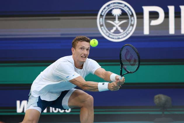 March 25, 2026, Miami Gardens, Florida, United States Of America: MIAMI GARDENS, FL - MARCH 25: Jiri Lehecka (CZE) defeats Martin Landaluce (ESP) in the men s quarter-final singles match at the Miami Open on March 25, 2026, at Hard Rock Stadium in Miami Gardens, Florida,...People: Jiri Lehecka Miami Gardens United States Of America - ZUMAs214 20260325_ada_s214_187 Copyright: xSMGx