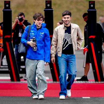 SUZUKA Formula 1 driver Pierre Gasly of BWT Alpine F1 Team, Formula 1 driver Franco Colapinto of BWT Alpine F1 Team during the Formula 1 Japan Suzuka media day at the Suzuka Formula 1 circuit on March 26, 2025 in Suzuka, Japan Photo by DeFodi Images