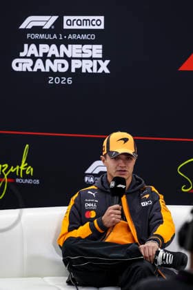 F1 - JAPANESE GRAND PRIX 2026 NORRIS Lando (gbr), McLaren F1 Team MCL40, portrait press conference, PK, Pressekonferenz during the Formula 1 Japanese Grand Prix 2026, 3rd round of the 2026 Formula One World Championship, WM, Weltmeisterschaft from March 27 to 29, 2026 on the Suzuka Circuit, in Suzuka, Japan - SuzukaJapan Copyright: xXavixBonillax