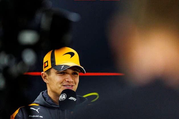 26th March 2026; Suzuka Circuit, Suzuka, Japan; 2026 FIA Formula 1 Japanese Grand Prix; Arrivals Day; Number 1 McLaren driver Lando Norris during the press conference, PK, Pressekonferenz at the Aramco Japanese Grand Prix StephenxBlackberry Content restricted for UK based newspaper