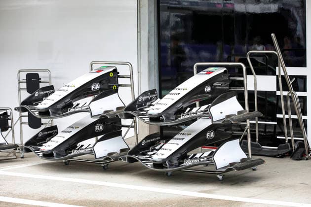 F1 - JAPANESE GRAND PRIX 2026 Cadillac F1 Team MAC-26, Mechanical detail front wing aerodynamism, aerodynamic, aerodynamics during the Formula 1 Japanese Grand Prix 2026, 3rd round of the 2026 Formula One World Championship, WM, Weltmeisterschaft from March 27 to 29, 2026 on the Suzuka Circuit, in Suzuka, Japan - SuzukaJapan  Copyright: xXavixBonillax
