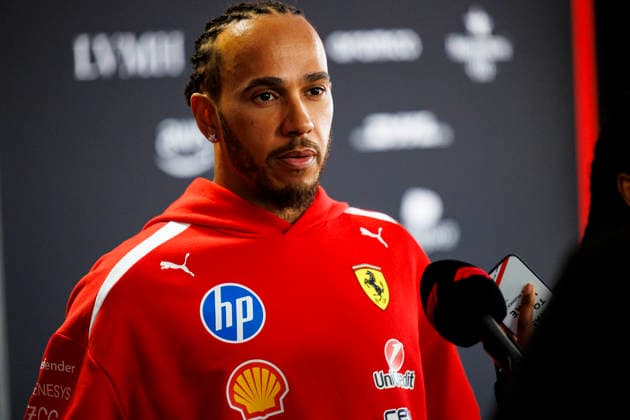 26th March 2026; Suzuka Circuit, Suzuka, Japan; 2026 FIA Formula 1 Japanese Grand Prix; Arrivals Day; Number 44 Scuderia Ferrari driver Lewis Hamilton in the paddock at the Aramco Japanese Grand Prix StephenxBlackberry Content restricted for UK based newspaper