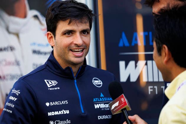 26th March 2026; Suzuka Circuit, Suzuka, Japan; 2026 FIA Formula 1 Japanese Grand Prix; Arrivals Day; Number 55 Williams driver Carlos Sainz Jr in the paddock at the Aramco Japanese Grand Prix StephenxBlackberry Content restricted for UK based newspaper