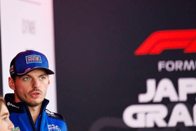 26th March 2026; Suzuka Circuit, Suzuka, Japan; 2026 FIA Formula 1 Japanese Grand Prix; Arrivals Day; Number 3 Oracle Red Bull driver Max Verstappen in the paddock at the Aramco Japanese Grand Prix StephenxBlackberry Content restricted for UK based newspaper