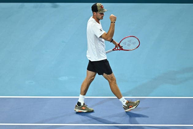 Itau Miami Tennis Open - Tommy Paul Tommy Paul (USA) during his quarter final tround match at the Itau Miami Tennis Open in Miami , USA, on March 25, 2026. Photo by Corinne Dubreuil ABACAPRESS.COM Miami United States  Copyright: xDubreuilxCorinne ABACAx
