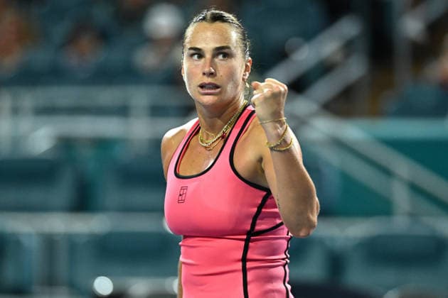 Itau Miami Tennis Open - Aryna Sabalenka Aryna Sabalenka (RUS) during her quarter final round match at the Itau Miami Tennis Open in Miami , USA, on March 25, 2026. Photo by Corinne Dubreuil ABACAPRESS.COM Miami United States  Copyright: xDubreuilxCorinne ABACAx