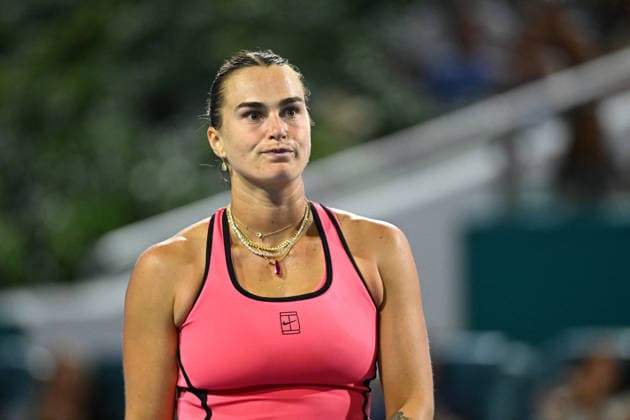 Itau Miami Tennis Open - Aryna Sabalenka Aryna Sabalenka (RUS) during her quarter final round match at the Itau Miami Tennis Open in Miami , USA, on March 25, 2026. Photo by Corinne Dubreuil ABACAPRESS.COM Miami United States  Copyright: xDubreuilxCorinne ABACAx