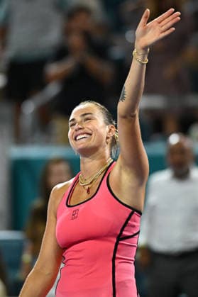Itau Miami Tennis Open - Aryna Sabalenka Aryna Sabalenka (RUS) during her quarter final round match at the Itau Miami Tennis Open in Miami , USA, on March 25, 2026. Photo by Corinne Dubreuil ABACAPRESS.COM Miami United States  Copyright: xDubreuilxCorinne ABACAx