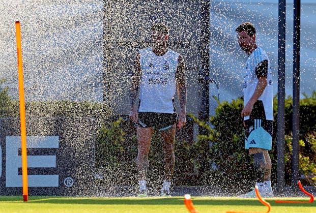 X during a training session in Ezeiza, Buenos Aires Province, on March 25, 2026, ahead of the FIFA World Cup 2026 friendlys football matches against Mauritania and Zambia EZEIZA ARGENTINA Copyright: xALEJANDROxPAGNIx