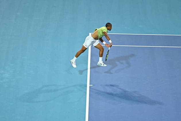 Itau Miami Tennis Open - Arthur Fils Arthur Fils (FRA) during his quarter final tround match at the Itau Miami Tennis Open in Miami , USA, on March 25, 2026. Photo by Corinne Dubreuil ABACAPRESS.COM Miami United States  Copyright: xDubreuilxCorinne ABACAx