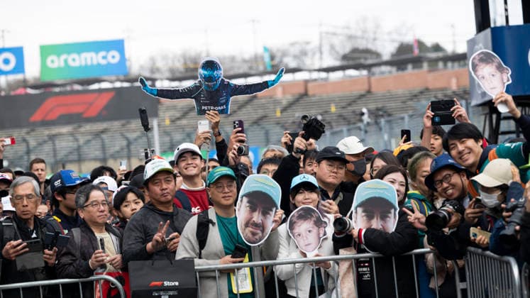 March 26, 2026, Suzuka, Mie, Japan: F1 fans on a pit lane walk on media day for the 2026 Formula 1 Japanese Grand Prix. Formula 1 is one of the most logistically complicated sporting events in the world and the price of motorsport logistics has been affected by the US-Iran warÃ¢â‚¬â ¢s impact on air freight shipping lanes and oil prices. Suzuka Japan - ZUMAb177 20260326_aap_b177_028 Copyright: xTaidghxBarronx