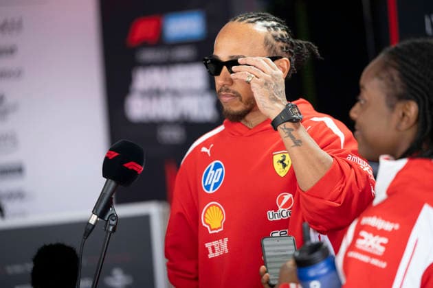 March 26, 2026, Suzuka, Mie, Japan: LEWIS HAMILTON (GBR) of Scuderia Ferrari 44 on media day for the 2026 Formula 1 Japanese Grand Prix. Formula 1 is one of the most logistically complicated sporting events in the world and the price of motorsport logistics has been affected by the US-Iran warÃ¢â‚¬â ¢s impact on air freight shipping lanes and oil prices. F1 2026: Japan - Media Day  - ZUMAb177 20260326_aap_b177_077 Copyright: xTaidghxBarronx