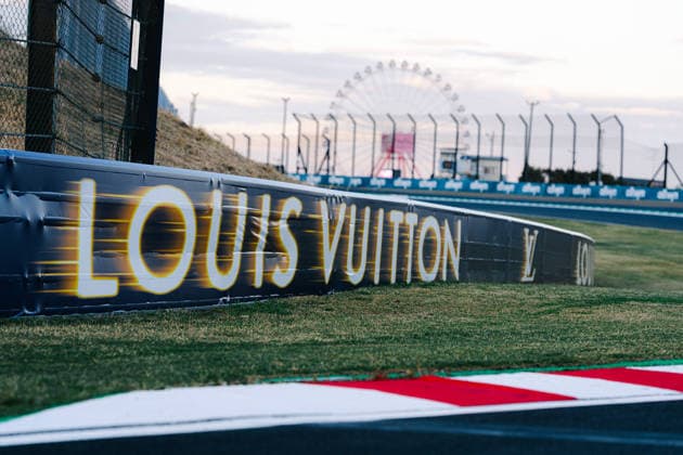 Formula 1 Aramco Japanese Grand Prix 2026 - Media Day Louis Vuitton Signage with the Suzuka Ferris wheel on Media Day during the 2026 Formula 1 Aramco Japanese Grand Prix at the Suzuka Circuit on March 26, 2026. Photo by Antoine Lapeyre ABACAPRESS.COM Suzuka Japan  Copyright: xLapeyrexAntoine ABACAx