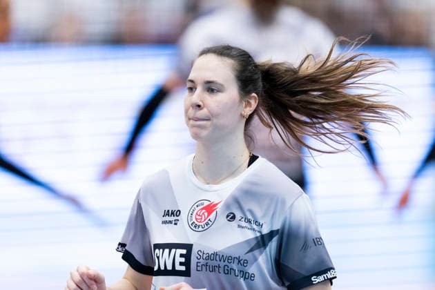 1 Volleyball Bundesliga Womens Playoffs Quarterfinals Schwarz Weiss Erfurt vs Allianz MTV Stuttgart Erfurt 25 03 2026 Emilie Respaut 5 Schwarz Weiss Erfurt 1 Volleyball Bundesliga Womens Playoffs Quarterfinals Schwarz Weiss Erfurt vs Allianz MTV Stuttgart Riethsporthalle Erfurt 25 03 2026 Copyright: xBEAUTIFULxSPORTS Duehringx