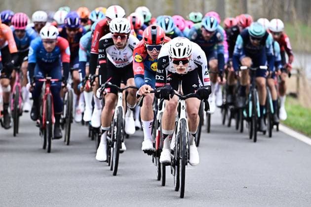 Danish Julius Johansen of UAE Team Emirates-XRG pictured in action during the Ronde van Brugge men s elite one-day cycling race, 202,9 km from and to Brugge on Wednesday 25 March 2026. MAARTENxSTRAETEMANS  x168940492x