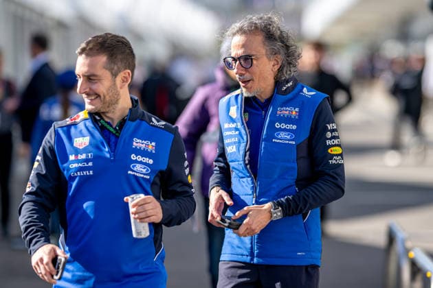 SUZUKA, JAPAN: Laurent Mekies, Team Principle for the Red Bull Racing team during the 2026 Formula 1 Japanese Grand Prix at the Suzuka International Racing Course in Suzuka, Japan