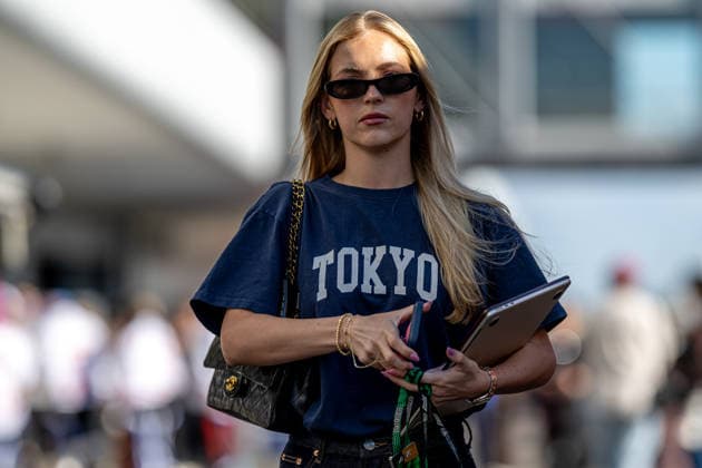 SUZUKA, JAPAN: Hannah St. John, Liam Lawsons Girlfriend, at the 2026 Formula 1 Japanese Grand Prix at the Suzuka International Racing Course in Suzuka, Japan.