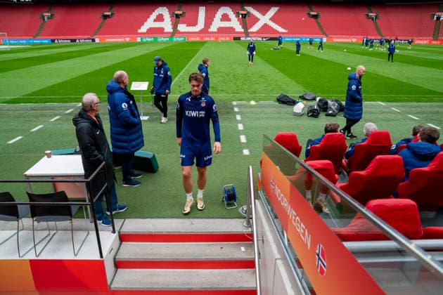 Training with the Norwegian men s national football team Amsterdam , Netherlands 20260326 Henrik Falchener during a training session with the Norwegian men s national football team at Johan Cruijff ArenA Photo Fredrik Varfjell NTB Amsterdam Netherlands EDITORIAL USE ONLY RESTRICTED USE FOR BETTING COMPANIES  Copyright: xFredrikxVarfjellx xNTBx