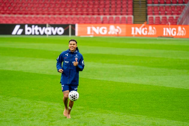 Training with the Norwegian men s national football team Amsterdam , Netherlands 20260326 Antonio Nusa during a training session with the Norwegian men s national football team at Johan Cruijff ArenA Photo Fredrik Varfjell NTB Amsterdam Netherlands EDITORIAL USE ONLY RESTRICTED USE FOR BETTING COMPANIES  Copyright: xFredrikxVarfjellx xNTBx